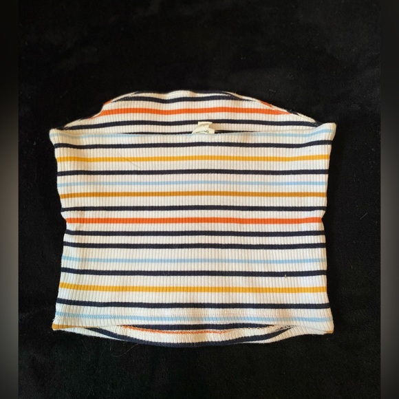 Set of 2 Garage Striped Tube Tops. Ribbed, Colourful - Picture 4 of 6